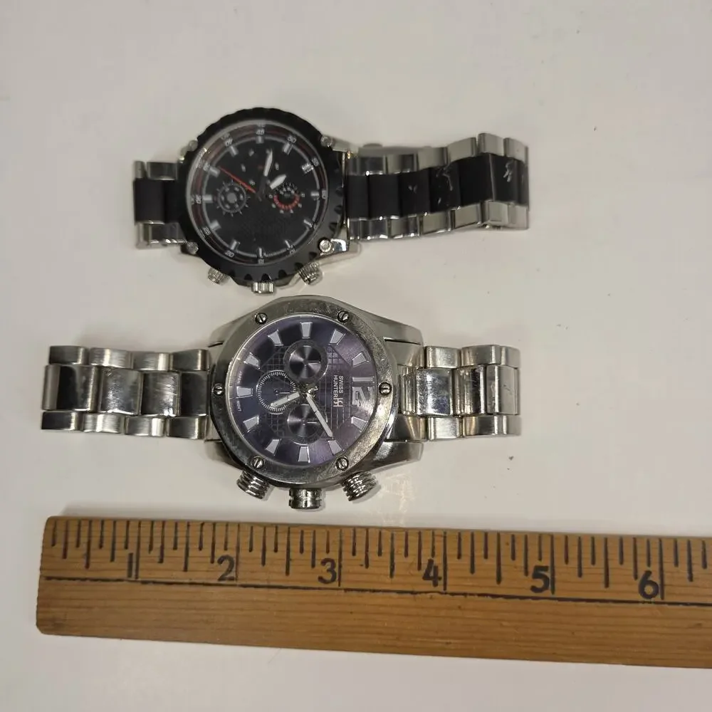 Swiss Hunter Hadley Roma Men Watch Lot Watches Timepiece Silver Mens